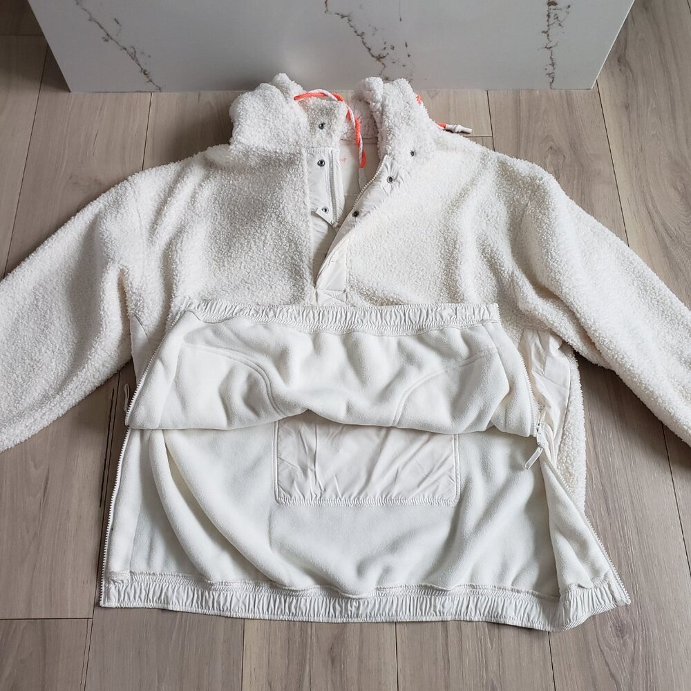 Free People Fuzzy Was She Fleece Pullover Brushed Sail